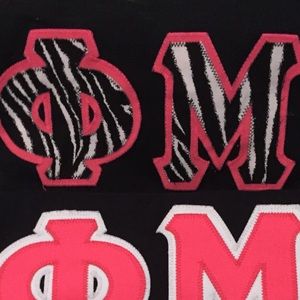 Zebra phi mu letter shirt